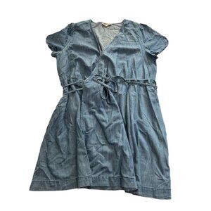 Madewell Denim Wrap Dress in Blue
